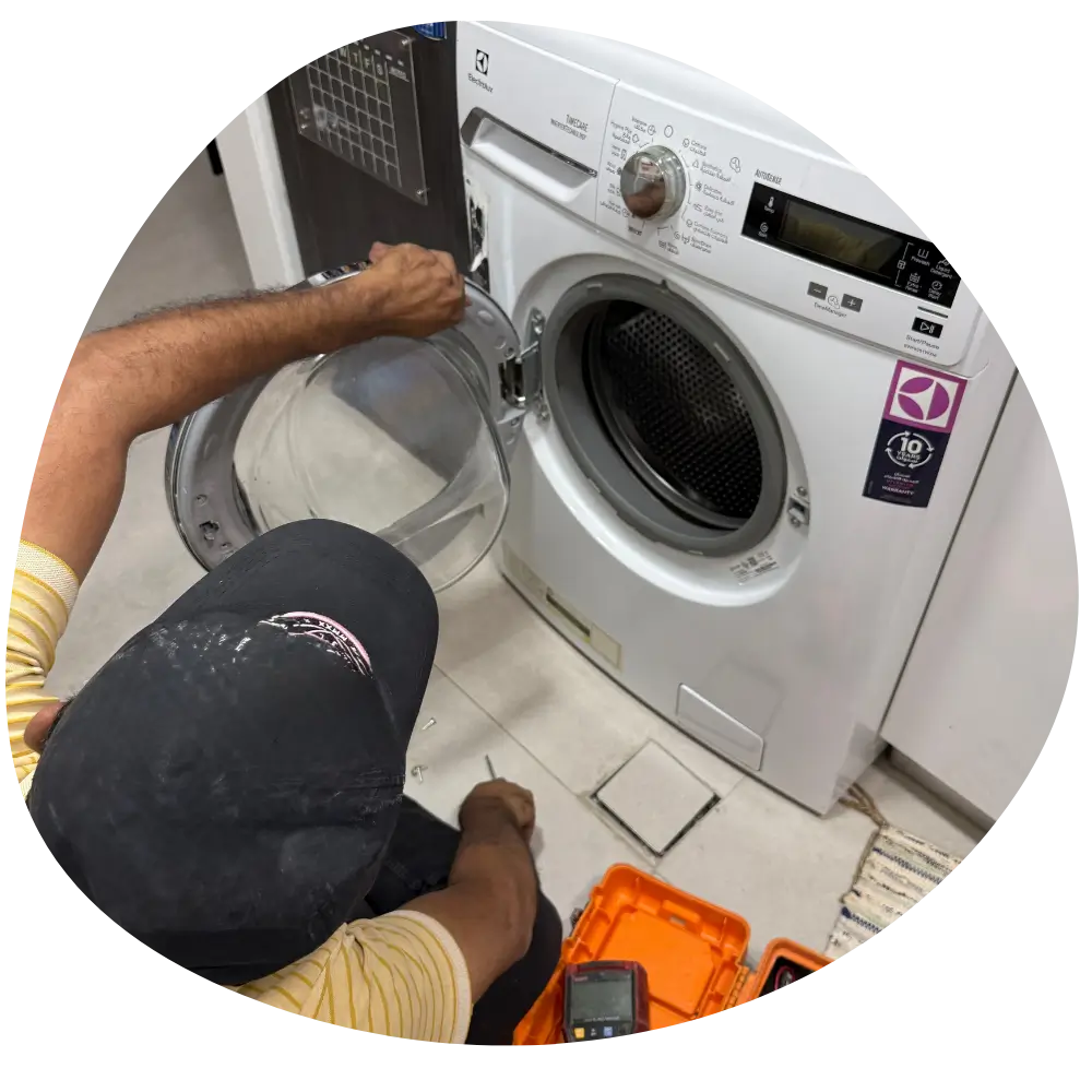 Electrolux washing machine repair technician providing expert service in UAE